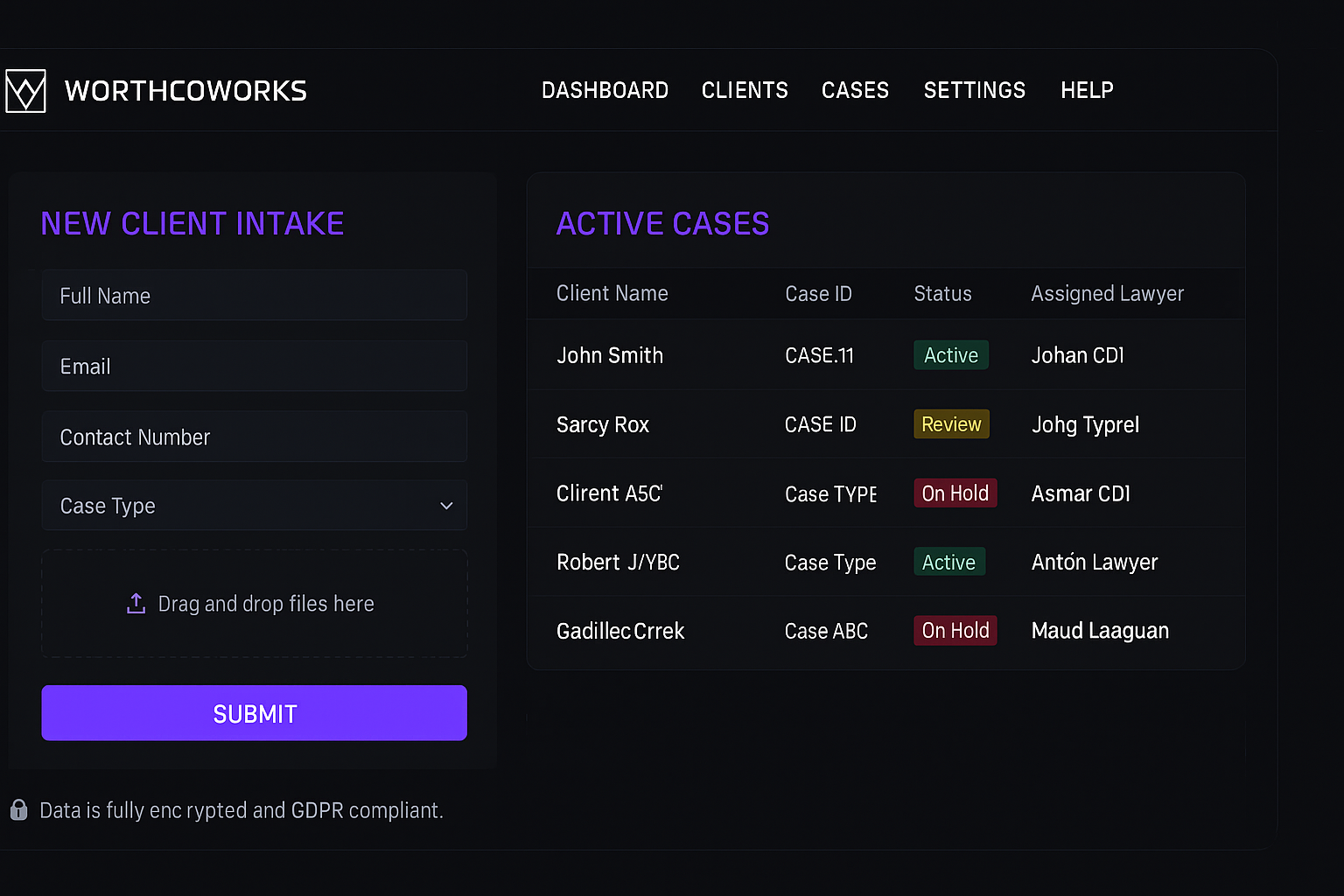 Legal Services mockup